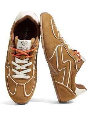 Women's Brown Retro Fashion Gym Workout Classic Thin Sole Casual Sneaker Shoes